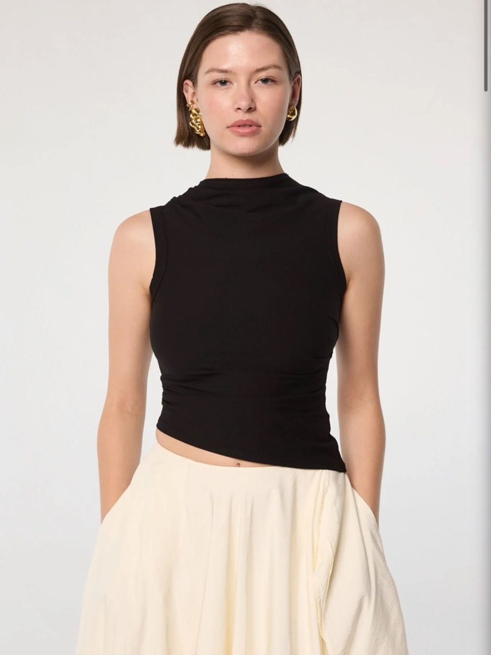 The Line by K - Selma Tank Top, asymmetrical NEW without tags. Size Large